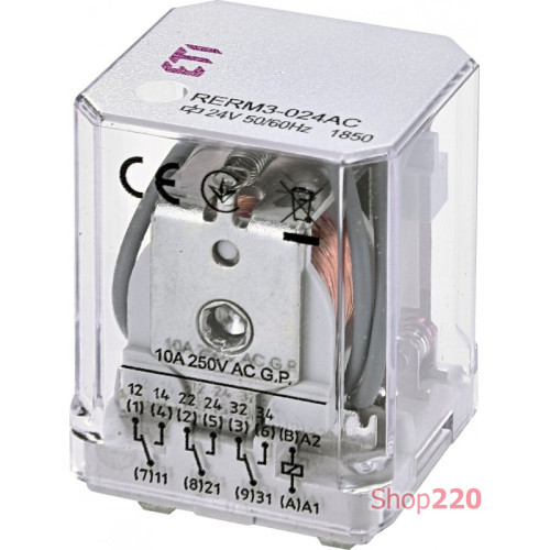 Реле электромеханическое RERM3-24AC 3p (16A AC1, 24V AC) ETI 2473062