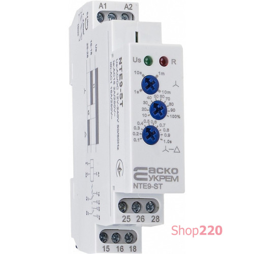 Реле времени звезда/треугольник NTE9-ST AC/DC 12-240V A0010240010