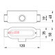 Соединитель ревизионный Т-образный для труб 1/2", e.industrial.pipe.db.revise.t.1/2" Enext i0560001