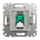 Компьютерная розетка RJ45 кат. 5е UTP, береза, Sedna Design SDD180451