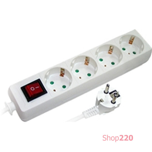 Удлинитель 4 гнезда, 3м, с заземлением, с выключателем, baby protect, e.es.4.3.zsb Enext s042013