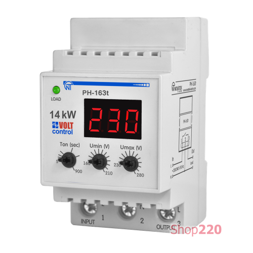 Реле напряжения «Volt Control» 63 А с термозащитой Novatek РН-163Т