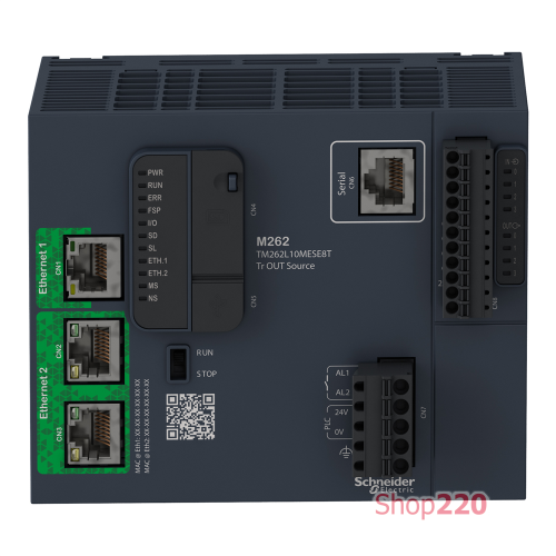 Логический контроллер, Modicon M262, 5 нс/инструкция, Ethernet TM262L10MESE8T