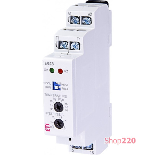 Термостат TER-3 В (0...+40) 24-240 AC/DC (1x16A_AC1) ETI 2471813