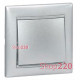Выключатель проходной, алюминий, Legrand 770106 Valena