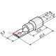 Коннекторы с изоляцией 1,25-250 6,35x0,5/0,8 (100 шт.), "папа" МDD A0060020011