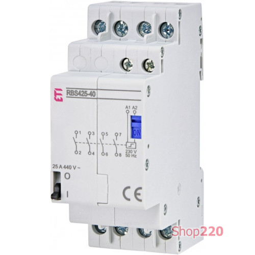Импульсный контактор RВS 425-40 230V AC (25A, 4NO) ETI 2464125
