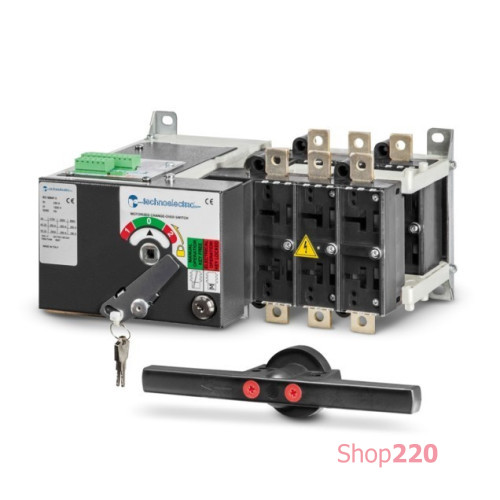 Переключатель напряжения с моторприводом 160А, 3 полюса, CS2P, питание 220V AC