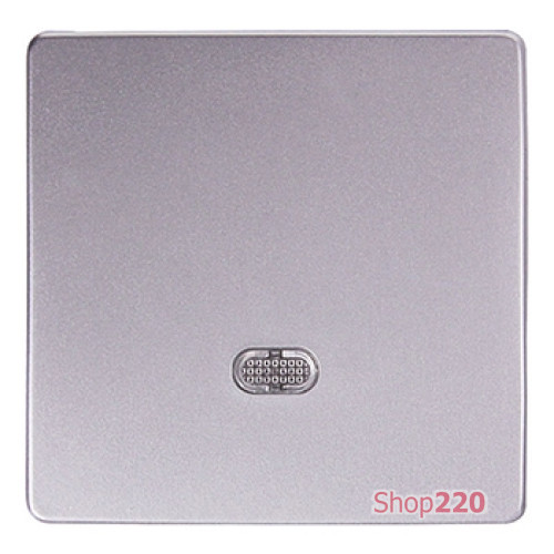 Клавиша одинарная алюминий с подсветкой, e.lux.11171L.pn.aluminium Enext ins0040095