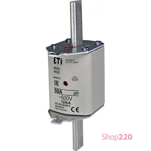 Предохранитель с индикатором NH-2C gG 50A 500V KOMBI ETI 4185231
