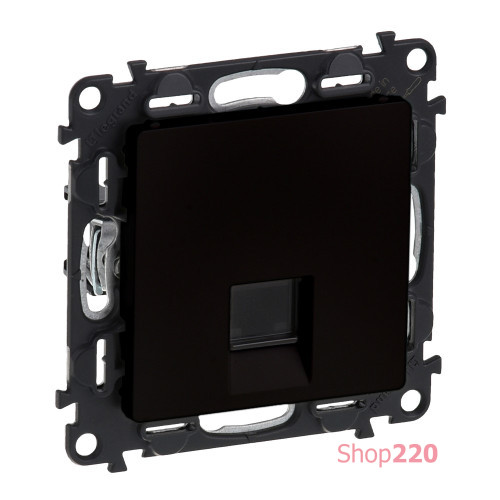 Розетка компьютерная RJ45 Кат.5е UTP, черный матовый, Valena LIFE 756340 Legrand
