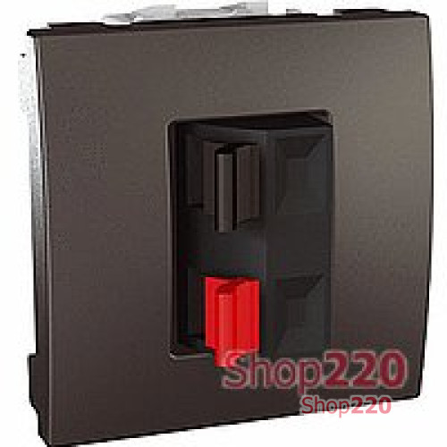 Розетка для колонок, 2модуля, графит, Unica Top MGU3.486.12 Schneider