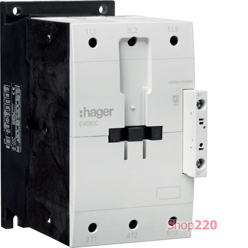 Контактор корпусный 80А 230В-АС, 3P, AC-3 Hager EV080C