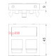 Панель для двух модулей RJ45 R&M, 45х45, белый, 6119292 Obo Bettermann