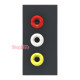 Розетка 3 RCA, антрацит, 1 модуль, Unica New Schneider NU343154