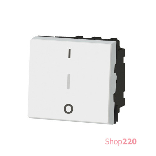 Выключатель двухполюсный EASY-LED, белый, 2 мод., Mosaic New Legrand 077050L