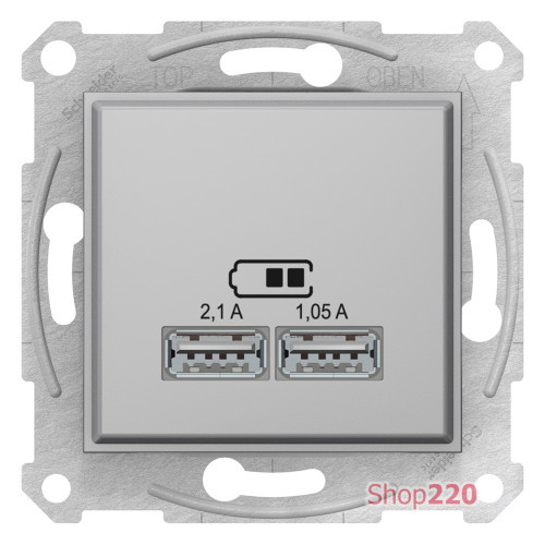 USB розетка, алюминий, SDN2710260 Schneider Electric Sedna
