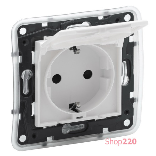 Розетка электрическая с крышкой IP44, белый, Niloe Step Legrand 863123B