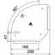 Крышка угловой секции 90° лотка 150 мм, FS (18-22 мкм) 6036902