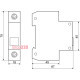 Сигнальный индикатор красный, 230V AC/DC, SLD-1 A0140030032