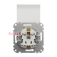 Розетка электрическая с крышкой, белый, Sedna Design SDD111024