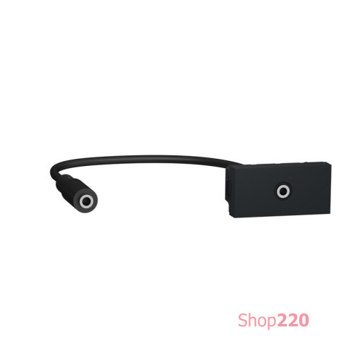 Розетка Minijack, антрацит, 1 модуль, Unica New Schneider NU343354