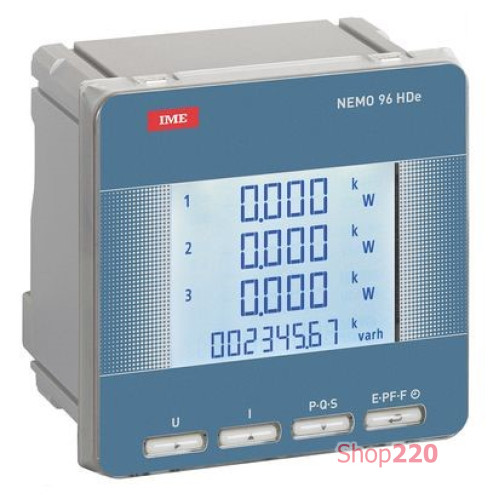 Анализатор сети Nemo 96 HDe+RS485 Вх.5A, Напряжение 50...450 В, Самопитание, Cl.1.0 IME