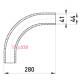 Угловой разъем металлический без резьбы, 90 град., e.industrial.pipe.angle.1-1/2" Enext i0400005