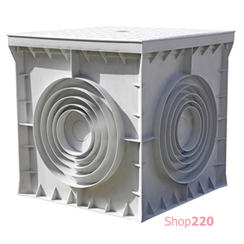 Колодец кабельный пластиковый 400х400х400 мм с крышкой, e.manhole.400.400.400.cover Enext CP404040