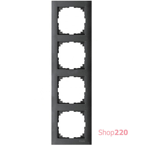 Рамка 4 поста, антрацит, Merten M-Pure MTN4040-3614