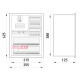 Корпус для 3ф. электронного счетчика + 36 модулей, встраиваемый, e.mbox.stand.w.f3.36.z.e Enext s0100074