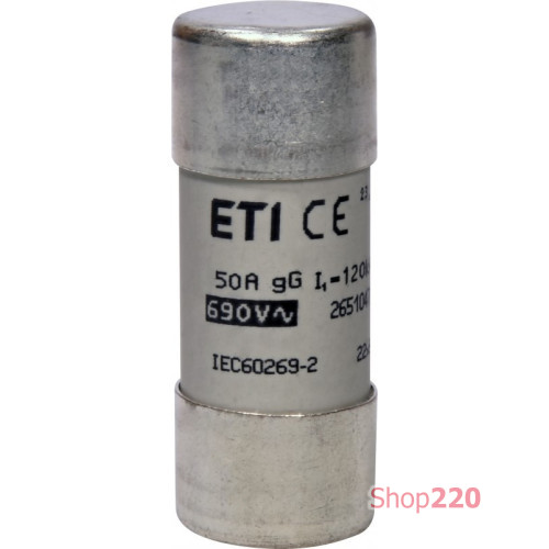 Предохранитель CH22x58 gG 50A 690V ETI 2651047
