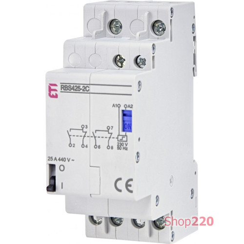 Контактор импульсный RВS 425-2C 230V AC (25A, 2CO) ETI 2464140