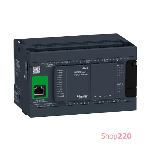 Программируемый логический контроллер M241 24 входа/выхода транз., 2 RS485, 1 Ethernet, CAN TM241CEC24T