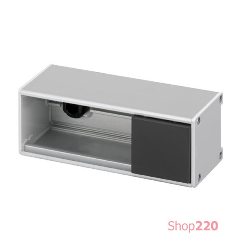 Розеточный блок на 2 (3) розетки К45, пустой, алюминий, Ofiblock COMPACT Simon KFC232/14