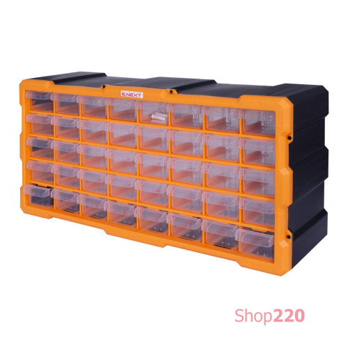 Органайзер пластиковый, 22" 40-секционный 497х157х250мм, e.toolbox.pro.23 Enext t011023