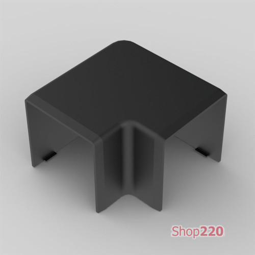 Угол плоский LHD 40x40 черного цвета; Серия LHD; ПВХ 8643_FB