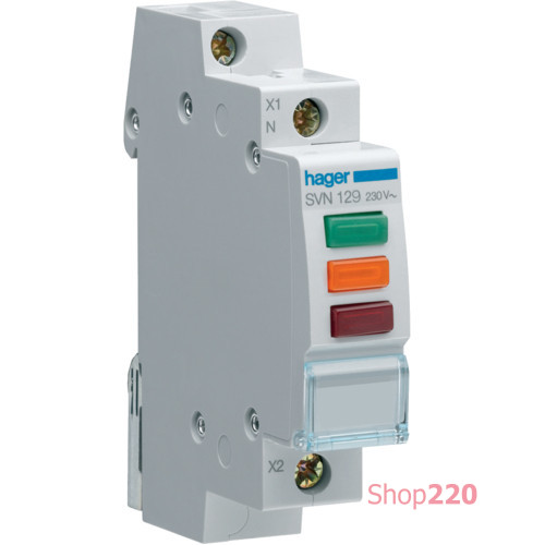 Индикатор LED на 3 фазы, Hager SVN129