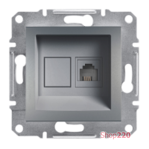 Розетка телефонна RJ-11, сталь, EPH4100162 Asfora Schneider