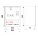 Корпус для 1ф. электронного счетчика + 10 модулей, встраиваемый, e.mbox.stand.w.f1.10.z.e Enext s0100066