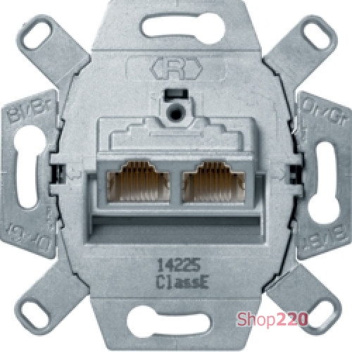 Компьютерная розетка RJ45 экранированная, двойная, Berker 455501