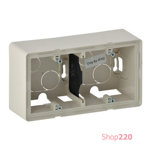 Коробка для накладного монтажа 2 поста, слоновая кость, Valena 754202 Legrand