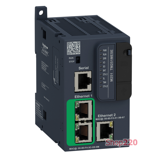 ПЛК M251 1 RS485, 2 Ethernet TM251MESE