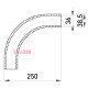 Угловой разъем металлический без резьбы, 90 град., e.industrial.pipe.angle.1-1/4" Enext i0400004