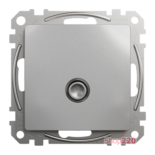 Розетка телевизионная конечная, алюминий, Sedna Design SDD113471