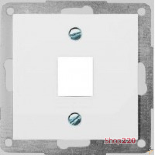 Корпус для одного разъема RJ-12/RJ-45 Keystone, белый, Polo Fiorena 22007802