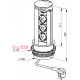Выдвижная мебельная розетка EVOline Port, 3шт. по 220В