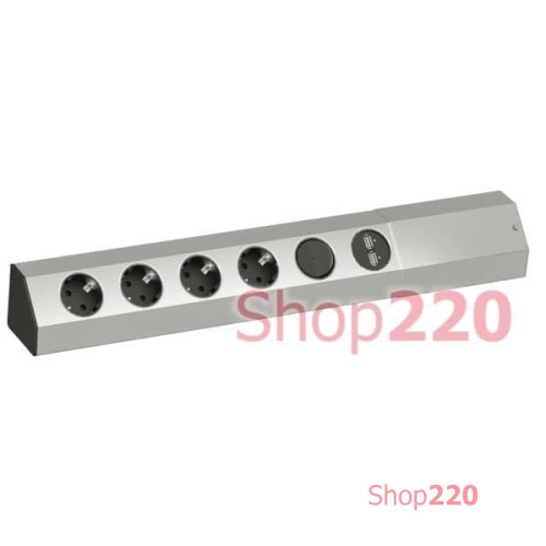 Угловой блок розеток с выключателем и USB Bachmann Casia