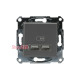 USB розетка, сталь, EPH2700262 Schneider Electric Asfora