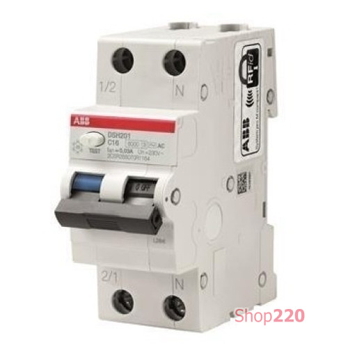 Дифавтомат 25А, 30мА, уставка B, ABB DSH201 B25 AC30